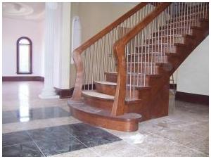 Stainless Steel With Wood Railing