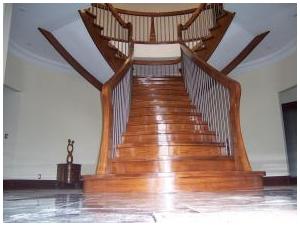 Stainless Steel With Wood Railing