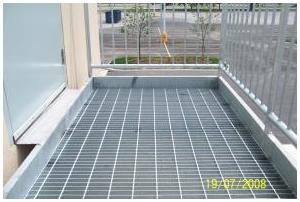 Galvanized Stair Landing