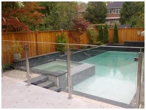 Stainless Steel Railing With Glass